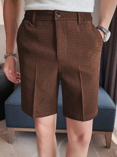Image of GRECIILOOKS Casual Men Shorts | Rich Regular Fit Solid Short with Side Pockets | Relaxed Fit Half Pants | Mid Rise Waist (Available in Plus Size)