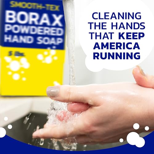Image of Smooth-Tex Borax Powdered Hand Soap - Heavy Duty Industrial Hand Wash - Removes Grease, Grime and Oil from Hands for Mechanics & Industrial Workers, Compare to Boraxo - 5 lbs (10 Pack)