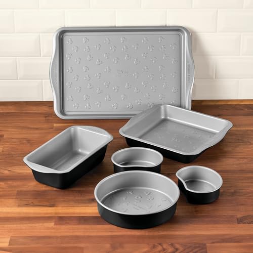 Farberware Disney Bake with Mickey Mouse Nonstick Bakeware Set/Baking Pans, 6 Piece - Black - image 2