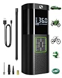 SERVOMASTER Compresseur à Air Portatif, Gonfleur Pneus Voiture sans Fil avec Jauge, Inflation Rapide, Arrêt Automatique, pour Voiture, Vélos et Motos, Pompe à vélo électrique 150 psi