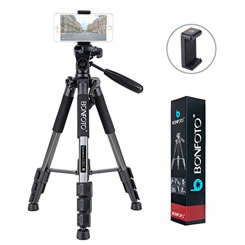 BONFOTO Q111 55-Inch Professional Compact Aluminum Camera Tripod Camcorder Stand with Pan Head