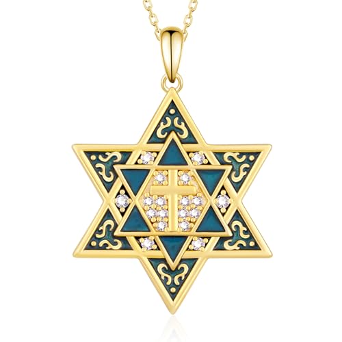 Star of David Necklace 925 Sterling Silver Jewish Star Necklace Jewish Jewelry Gifts for Women Men