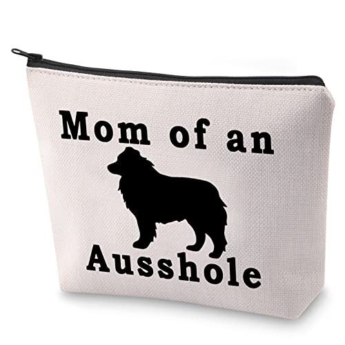 BLUPARK Australian Shepherd Lover Gift Mom of an Ausshole Makeup Bag for Australian Shepherd Owner (Mom of an Ausshole)