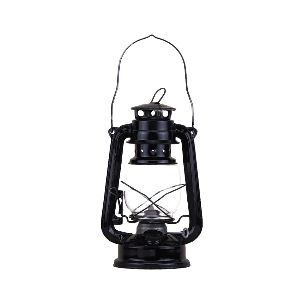 Wedhapy Retro Kerosene Lamp Vintage Portable Camping Oil Burning Lantern Outdoor Lights Black oil lamp