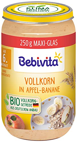 Bebivita Frucht & Getreide Vollkorn in Apfel-Banane, 6er Pack (6 x 250 g)