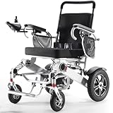 COCOLHOME Electric Wheelchair for Adults Lightweight Foldable, All Terrain Motorized Power Wheelchair for Seniors Portable, 15+ Miles Long Travel Range, Airline Approved