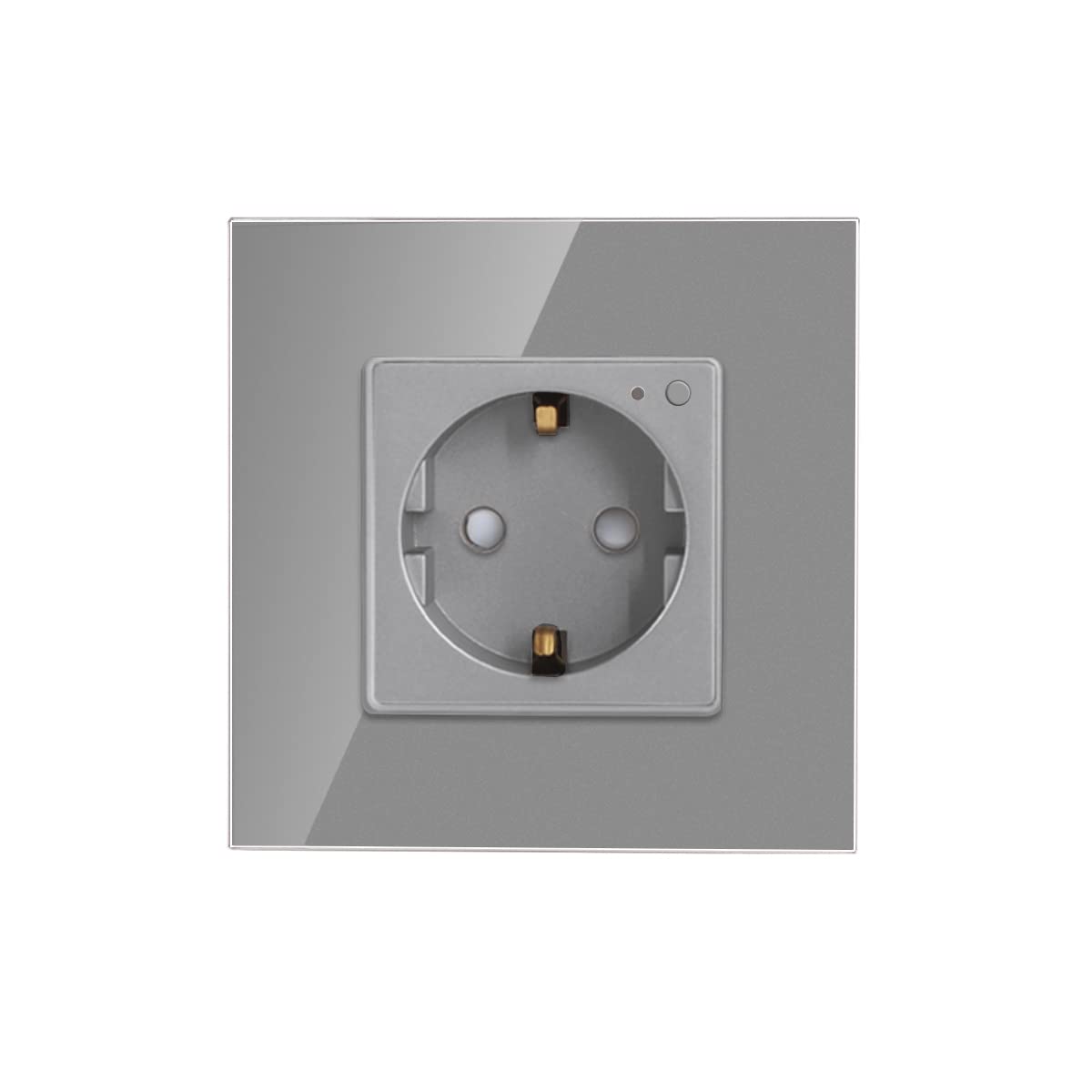 CNBINGO Enchufe Schuko con medición de corriente, 16 amperios, funciona con Alexa(Echo, Echo Dot), Google Assistant, solo 2,4 GHz WiFi, 1 compartimento, negro, 4 unidades