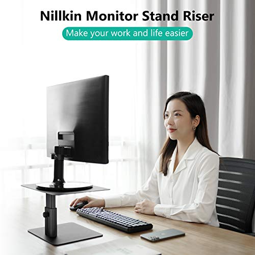 Nillkin Monitor Stand Riser For Desk - Adjustable Height Computer Monitor Stand, Ergonomic Aluminum Computer Desk Holder For Tv, Imac, Laptop,Macbook Air/Pro, Dell, Hp, Lenovo And Other Screen Display #TOP3