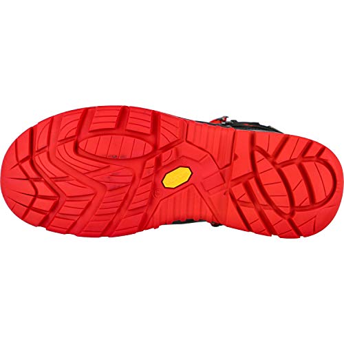 LOWA Renegade Work GTX Mid S3, Farbe:schwarz/rot, Schuhgröße:44 (UK 9.5)