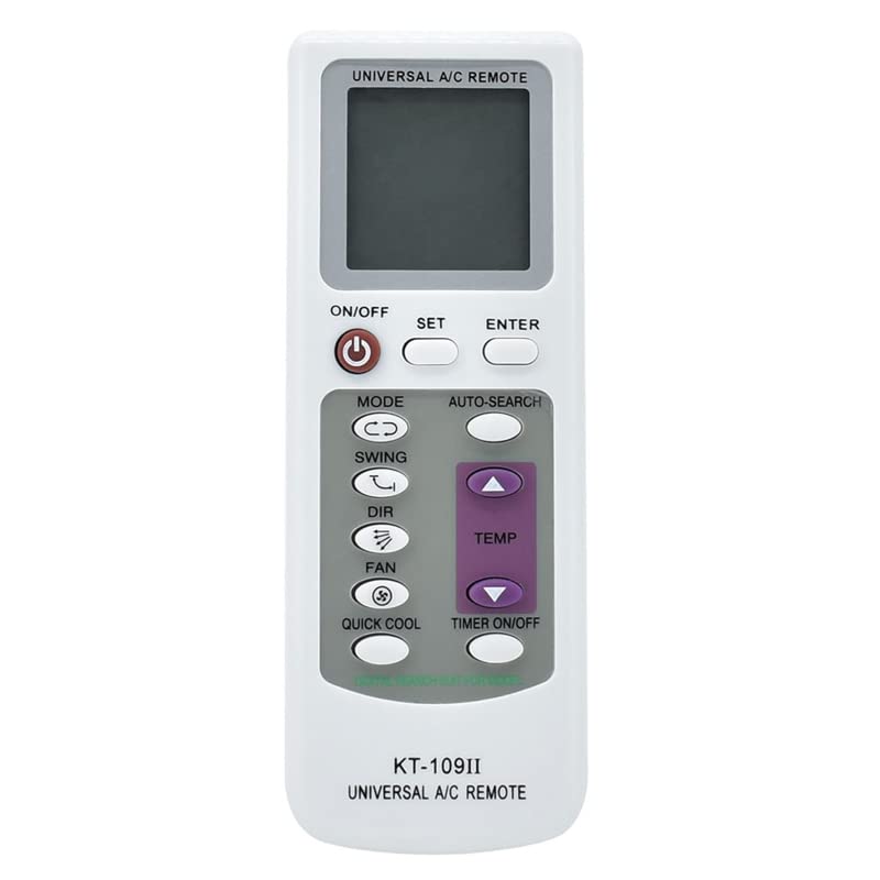 Pilot 1000 w 1 Uniwersalny bezprzewodowy cyfrowy pilot LCD KT109 II Biały pilot(B)
