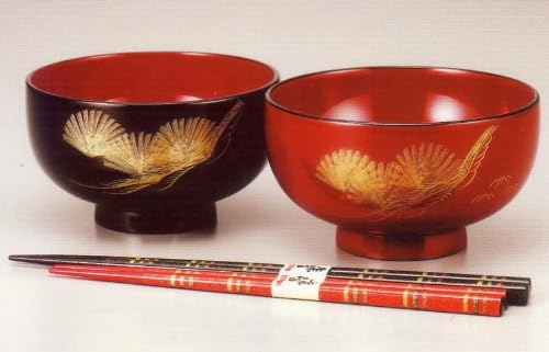 田中漆工 津軽塗 夫婦椀 木製 お椀 漆 漆器 ペア 桐箱入り 未使用 田中