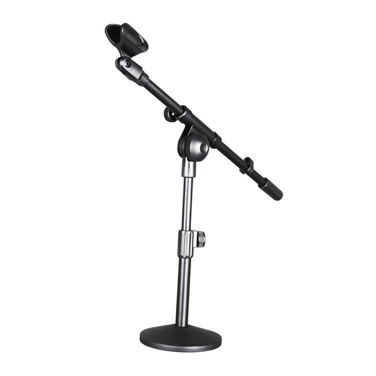 Supporto Microfono da Tavolo Regolabile per Conferenze con Base Silenziosa Stand Compatto e Stabile per Ufficio e Meeting