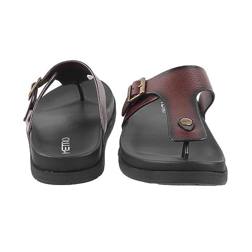Image of Metro Men Flat Casual /Comfort Synthetic Leather Chappal
