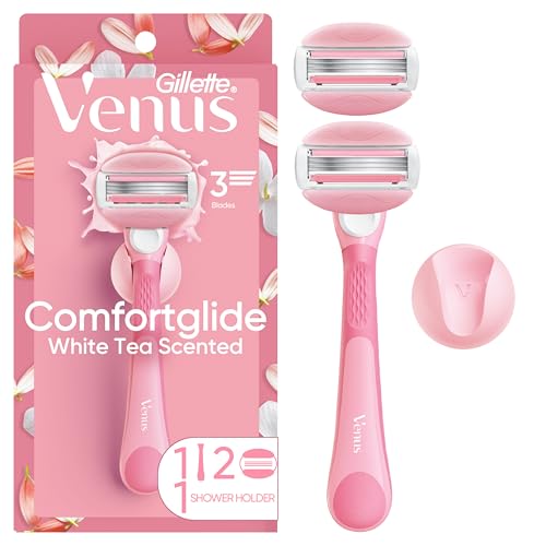 Gillette Venus Barbeador feminino ComfortGlide White Tea – 1 alça + 2 refis