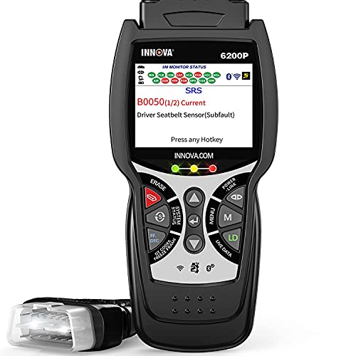 INNOVA 6200P OBD2 Scanner ABS SRS Transmission All Systems Code Reader with Battery Reset Oil Light Reset, Car Diagnostic Scan Tool with Battery & Alternator Test /Live Data