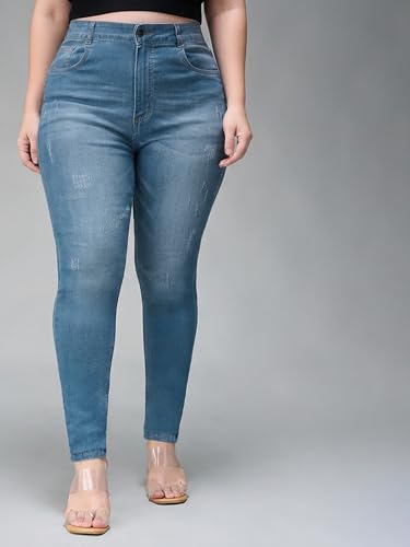 Image of Miss Chase A+ Women's Bootcut High Rise Regular Length Stretchable Denim Jeans