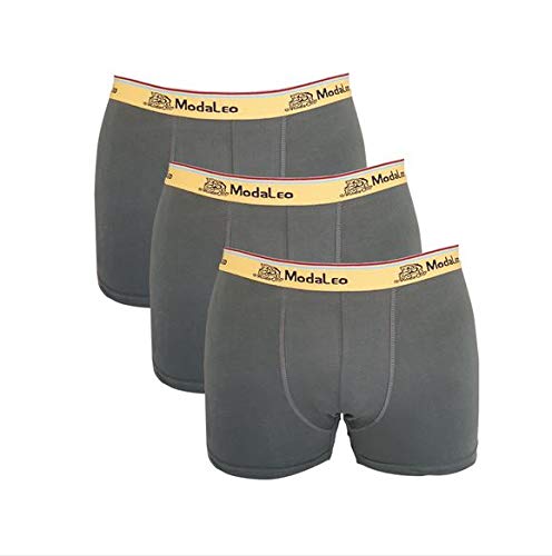 modaleo 3 Pack Men's Underwear Boxer Briefs with Comfort Flex Waistband S M L XL TRUNK (BROWN, L, l)