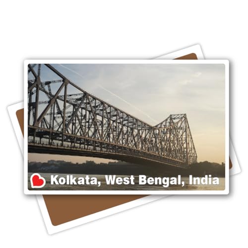Kolkata West Bengal India Rectangle Multicolour Fridge Magnets Travel Lovers Souvenir 3x2 inch, 3mm | Kitchen, Home Office Decorative Refrigerator