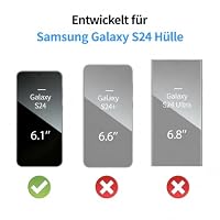 Premium Hülle für Samsung Galaxy S24 – Robust, stoßfest & stilvoll! Airbag-Technologie für Schutz auf Militärniveau. Kratzfest, griffig & sorgt für höchsten Komfort (Schwarz, Samsung S24) – Ansicht 3