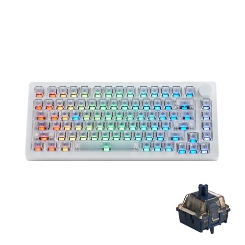 Image of MONSGEEK M1 V5 HE Rapid Trigger Gaming Keyboard Quick Release Aluminum Mechanical Keyboard, White Transparent Astrolink Magnetic Switch