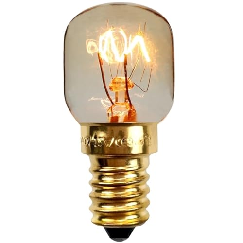 ZUADZAFC Bombilla De Sal Caliente For Horno, 15 W, 25 W, For Refrigerador, Campana Extractora, E14(15W-Copper Nickel)