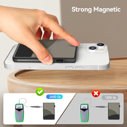 SHANSHUI Phone Wallet, Strong Magnet Card Holder for Back of Phone Wallet Anti-Drop Credit Card Design Compatible with iPhone 15,14,13,12 Series & Magsafe Cases Gray — view 2