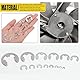 Mardatt 211 Stück Edelstahl E-Clip Sortiment Set, 14 Größen E-Clip Sicherungsringe - 1.5mm, 2mm, 2.5mm, 3mm, 3.5mm, 4mm, 5mm, 6mm, 7mm, 8mm, 9mm, 10mm, 12mm, 15mm