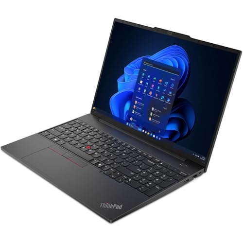 Image of Lenovo ThinkPad E16 Gen 2 - AMD Ryzen 7 7735U 16″ WUXGA IPS Laptop - 16 GB DDR5 - 512 GB NVMe SSD - AMD Radeon 680M - Windows 11 Pro - Wi-Fi 6E - HDMI 2.1 - Graphite Black