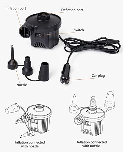 image for HIRALIY Car Air Mattress Backseat Inflatable Car Mattress Portable Tra