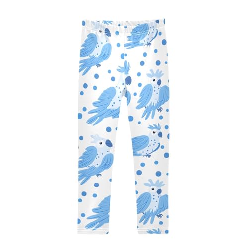 Blue Parrot Girls Leggings Ultra Soft Compression Yoga Gym Pants for Kids 4-10T