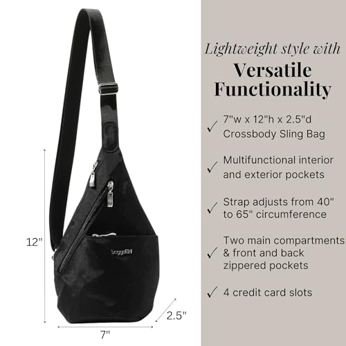 Image of Baggallini Mini Sling - 12x7 Sling Crossbody Bag Backpack with Adjustable Shoulder Strap