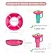 Stanley Snack Cup Tray 40 oz with Two Stanley Straw Topper, Silicone Reusable Stanley Snack Bowl, Stanley Food Tray, Pink Stanley Snack Ring for 40 oz Stanley Cup (deep Pink)