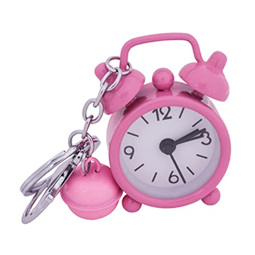DEARMAMY 1 Pc colgante de llave con despertador digital reloj LED reloj de bolsillo relojes infantiles para dormitorios despertadores para dormitorios reloj despertador llavero rosa