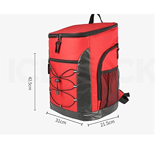 MJWDP Oxford Cloth Water Injection Lunch Ispåse Utomhus Picnic Kyld Kylning Ispåse Ryggsäck Cylinderisoleringsväska