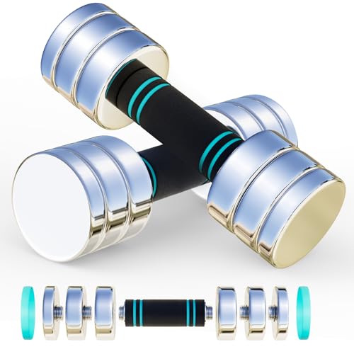 Verstellbar Stahl Kurzhanteln - Hantel 2er Set Ultrakompakte Hanteln 5kg...