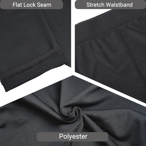 Jeffbaubl 2 Pack Boys Compression Pants,Compression Tights Sport Leggings,Quick Dry Base Layer Pants for Football Basketball3