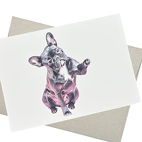Groomers Margins French Bulldog Greeting Card (5X7 Inch, 1 Premium Card, Blank Inside) Frenchie Birthday Card or Thank You Cards - 65