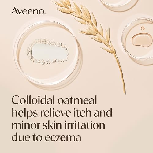 Image of Aveeno Eczema Therapy Daily Moisturizing Body Cream for Sensitive Skin, Soothing Eczema Cream for Dry & Itchy Skin Relief, Colloidal Oatmeal & Ceramide, Steroid- & Fragrance-Free, 12 Oz