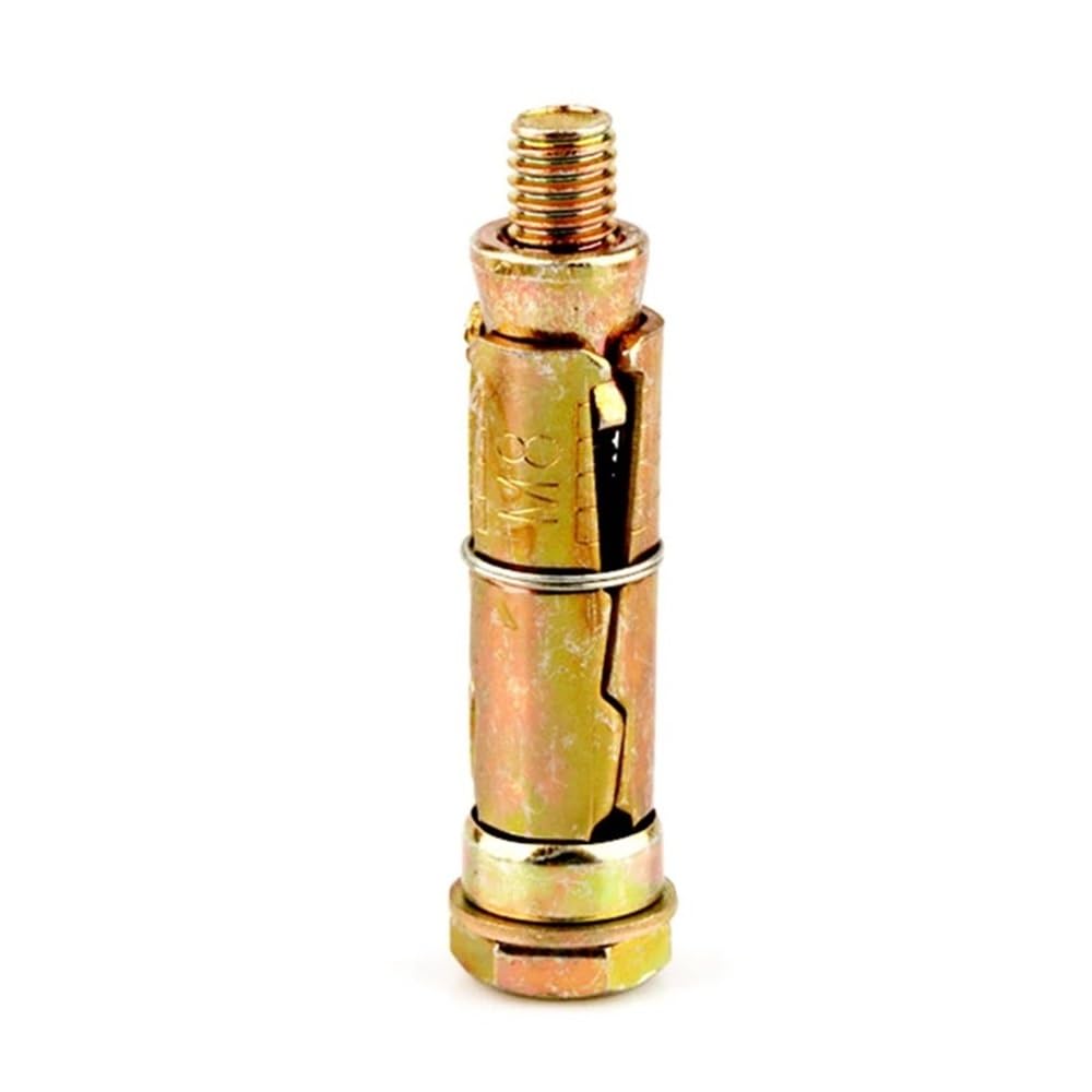 Pasamuros Anclajes Kit de pernos de anclaje de expansión for hormigón Anillo de tornillo for hormigón Perno hexagonal Placa de hierro for tobillo de hormigón(15pcs M6 Ring)