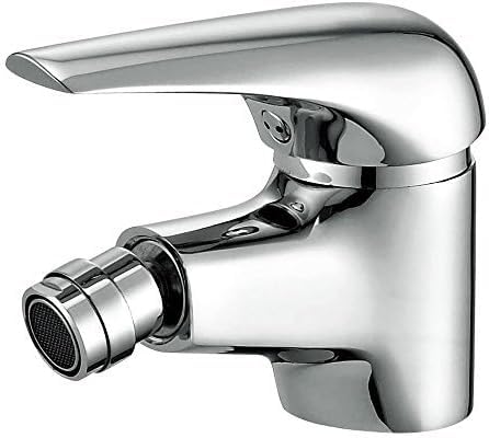 Bidet Faucet with Single Hole-Solid Brass Ceramic Valve Bidet Toilet Attachment for Hot and Cold Water (Chrome)