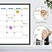 JILoffice Dry Erase Calendar Whiteboard - Magnetic White Board Calendar Monthly 36 X 24 Inch, Black Aluminum Frame Wall Mounted Board for Office Home and School