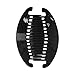 Set of Three 6.5 Inch Banana Clip Hair Clincher Interlocking Black Clear Tortoise