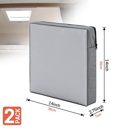 Wisepro Rv Vent Insulator, 2 Pack Rv Sunroof Insulator With Reflective Surface, Skylight Covers For Inside Camper, 14" X 14" X 2.75" #TOP2