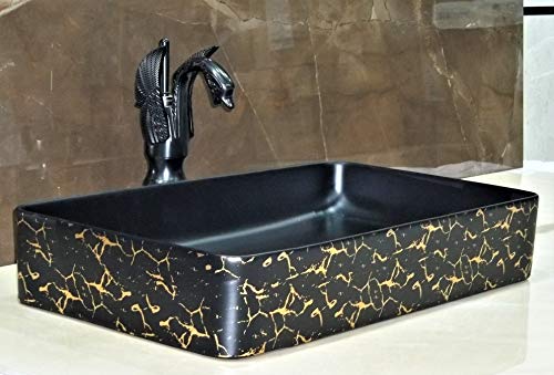Image of InArt Wash Basin, Black, Satin Finish