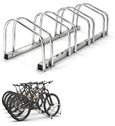 ガービー（Garvee） 4 台用 自転車スタンド 斜め置き 強風対応 転倒防止 サイクルラック 屋外 電動自転車 収納 22-28 インチ対応