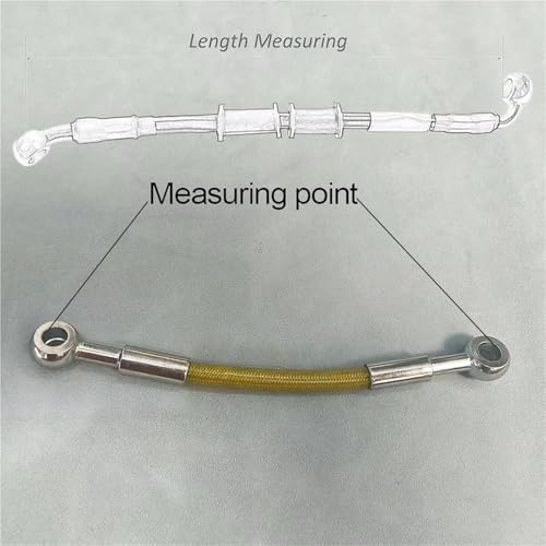 Durite de frein tressée moto pour raccord banjo M8 28 degrés 300cm