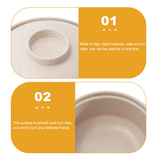 Hemoton Miso Soup Bowls Microwave Noodle Bowls With Lid Large Wheat Straw Soup Mug For Soup, Noodle, Ramen Ramen Bowl #TOP5