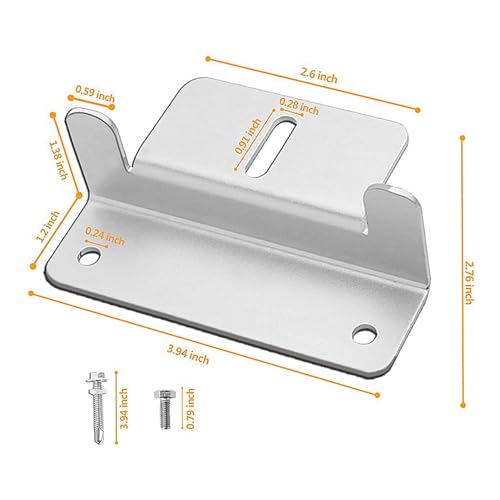 MOUMOUTEN 4 Unidades De Montagem Em Painel Solar, Suportes Z Kit De Parafusos De Suporte De Montagem