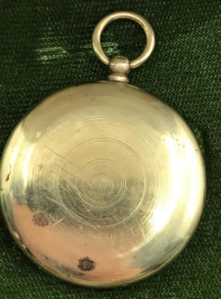 Brújula de bolsillo de latón antigua y funcional miniatura 3