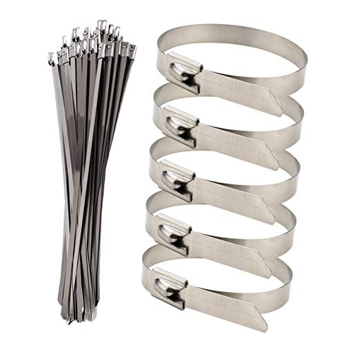 Alipis 30pièces Serre-câbles Acier Inoxydable Attaches De Câble Métallique Colliers De Serrage Verrouillables Pour Câbles Et Fils